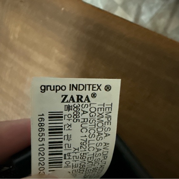 Zara Fabric Crossbody Clutch Bag Black/white/tan - Picture 6 of 10